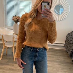 Mustard Yellow Fuzzy Sweater